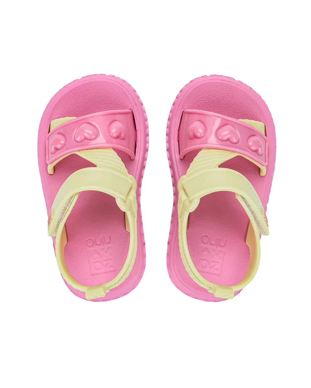 sandalias rosa con corazones para niña modelo fashionista