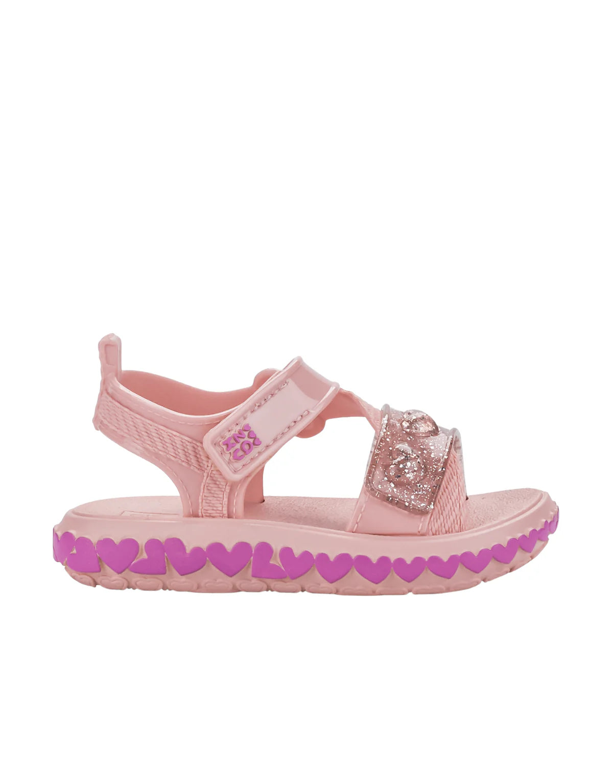 Sandalias “Fashionista” Baby Glitter Rosa lateral
