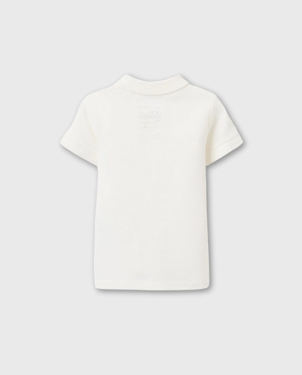 Polo Algodon Blanco Zippy Niños