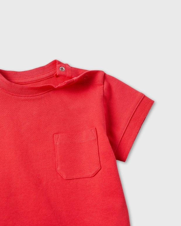 Camiseta Bolsillo Rojo Zippy Color