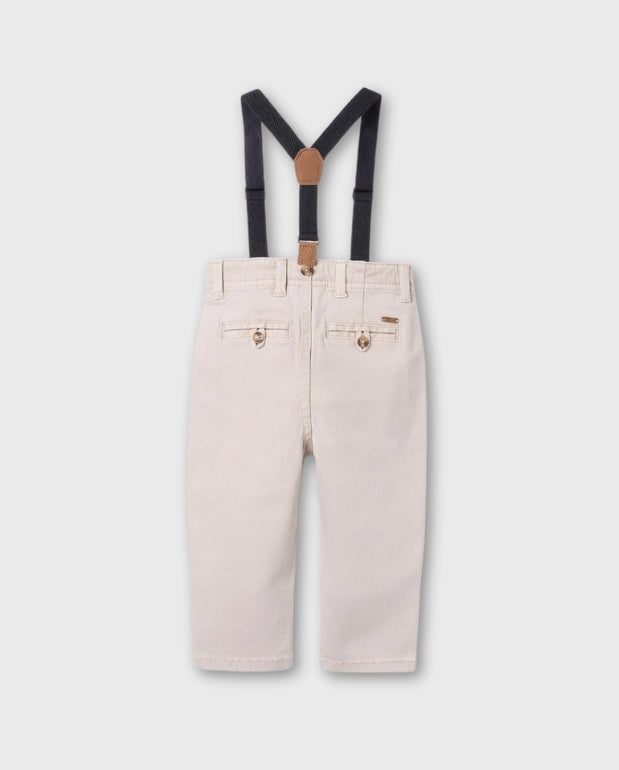 Pantalón Con Tirantes Beige Zippy Niño