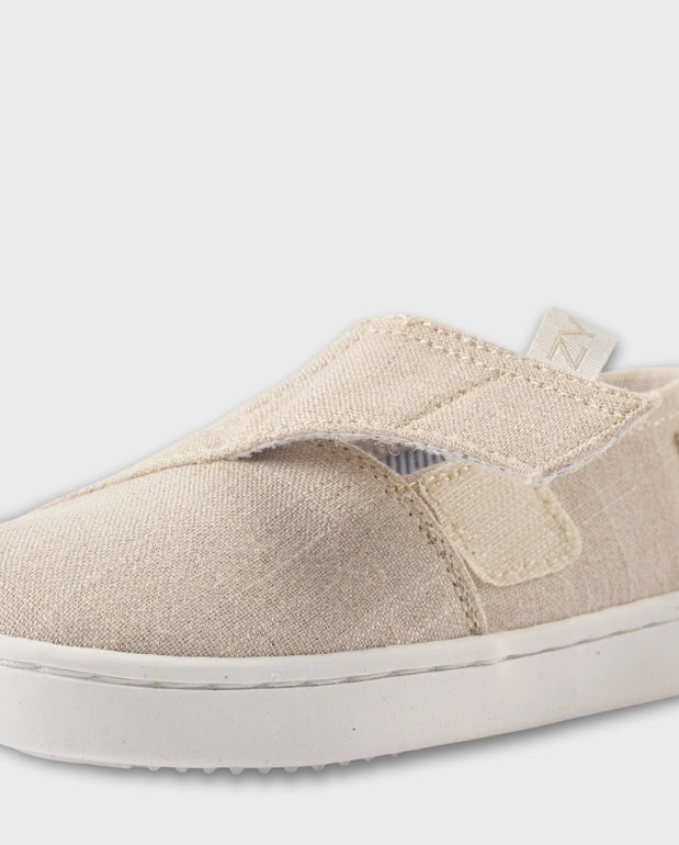 Tenis Velcro Lona Beige Zippy Detalle