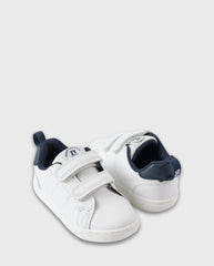 Tenis Velcro Blanco Zippy Azul