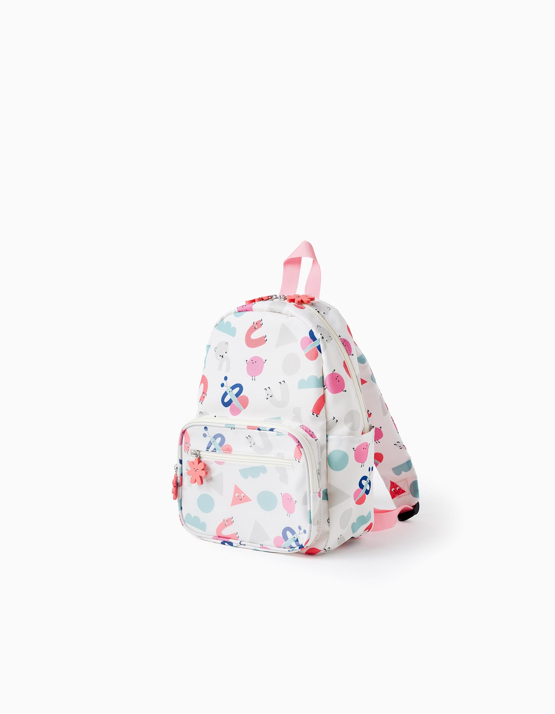 Detalle cierre floral mochila Zippy
