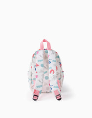 Vista trasera mochila guardería niña