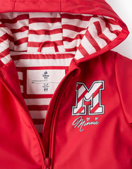 Forro interior de algodón a rayas en chaqueta para bebé