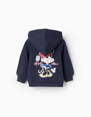 Saco bebé azul marino Minnie Mouse con capucha