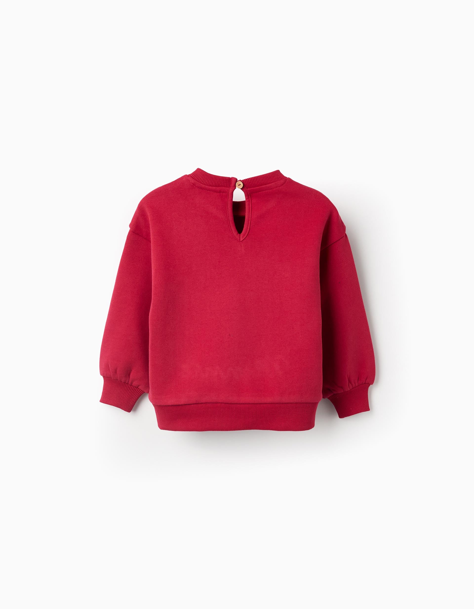 Detalle de cuello y puños elásticos del saco infantil