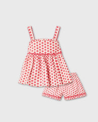 Conjunto Short Puntos Rojo Bebe Zippy