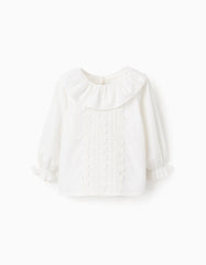 Blusa Manga Larga Cuello Beige Zippy estilo