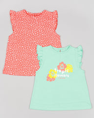 Set 2 Blusas Tropical Flowers