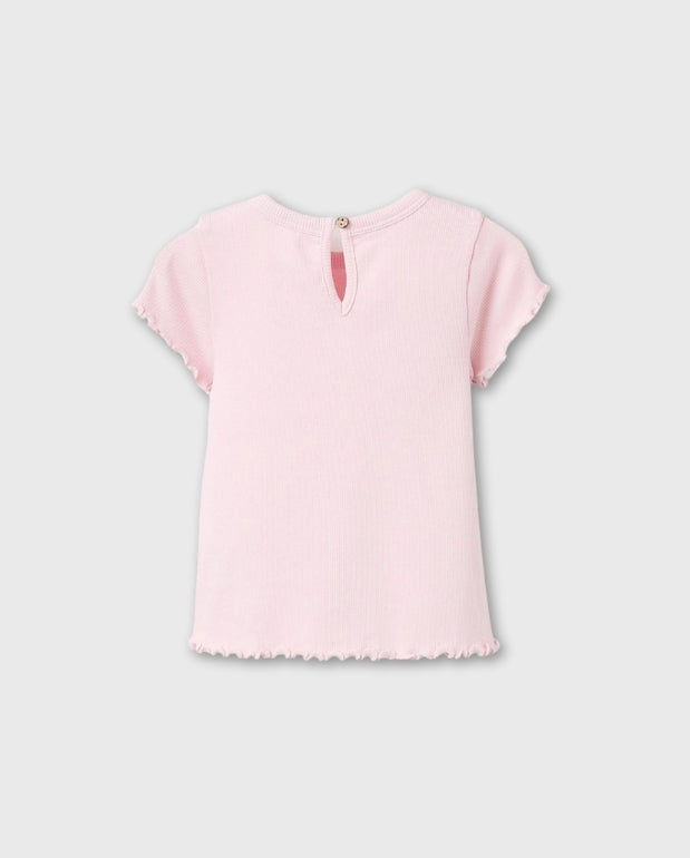 Blusa Bordado Flores Rosa Zippy Pink