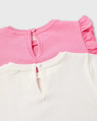 Set 2 Blusas Volantes Estrellas Rosa Zippy Colores