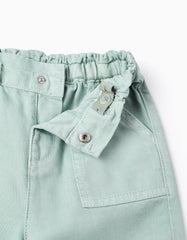 Pantalón Resortado Bebé Niña Verde Zippy DETALLE