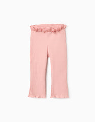 Pantalón Acanalado Bebé Niña Rosa Pastel Zippy