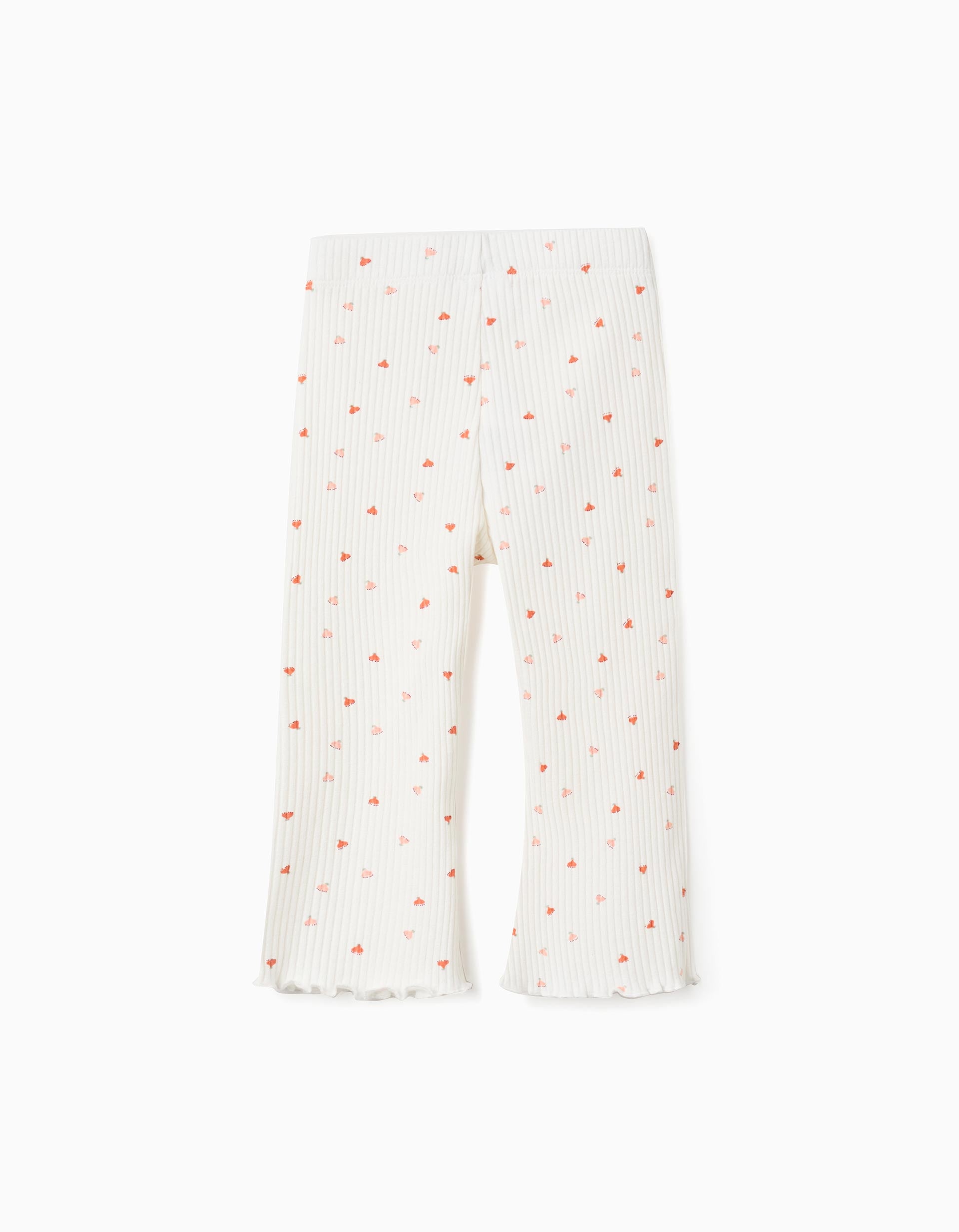 Detalle de tejido canalé con mini corazones