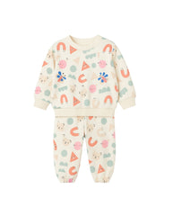 Conjunto Estampado Figuras Beige Zippy