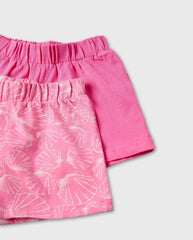 Set 2 Short Conchas Rosa Zippy Colores