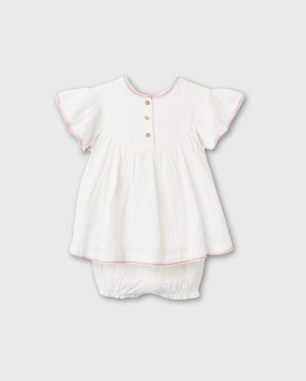 Vestido Con Panty Flor Blanco Zippy Fresco