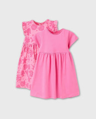 Set 2 Vestidos Estampado Fucsia Zippy