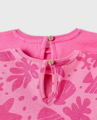 Set 2 Vestidos Estampado Fucsia Zippy Detalle