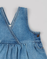 Vestido Denim Bordado Flores