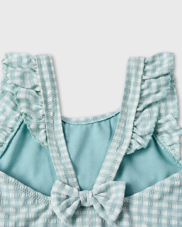 Vestido de Baño Moño Cuadros Azul Zippy Verano