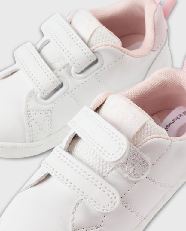 Tenis Velcro Combinado Rosa Zippy Detalle