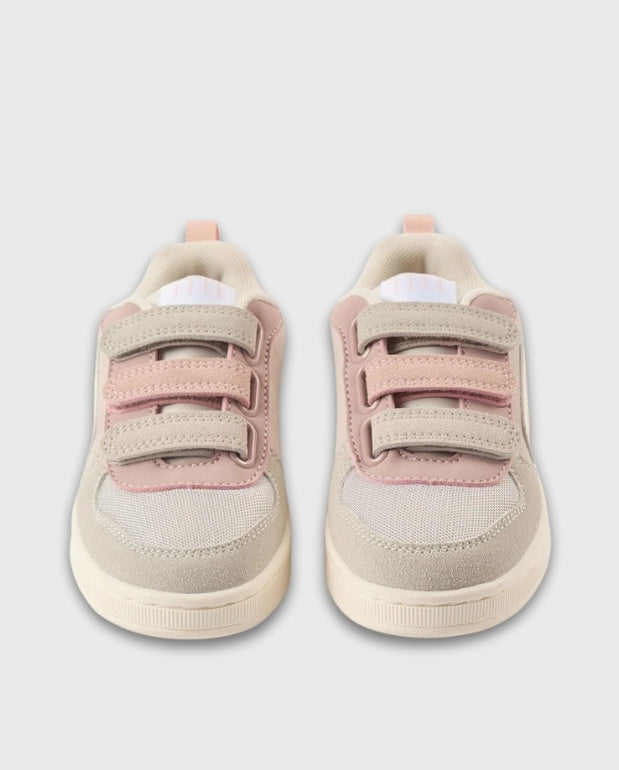 Tenis Velcro Combinado Gris Zippy Colores