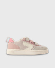 Tenis Velcro Combinado Gris Zippy Moda