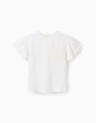 Blusa Detalle Crochet Blanco Zippy