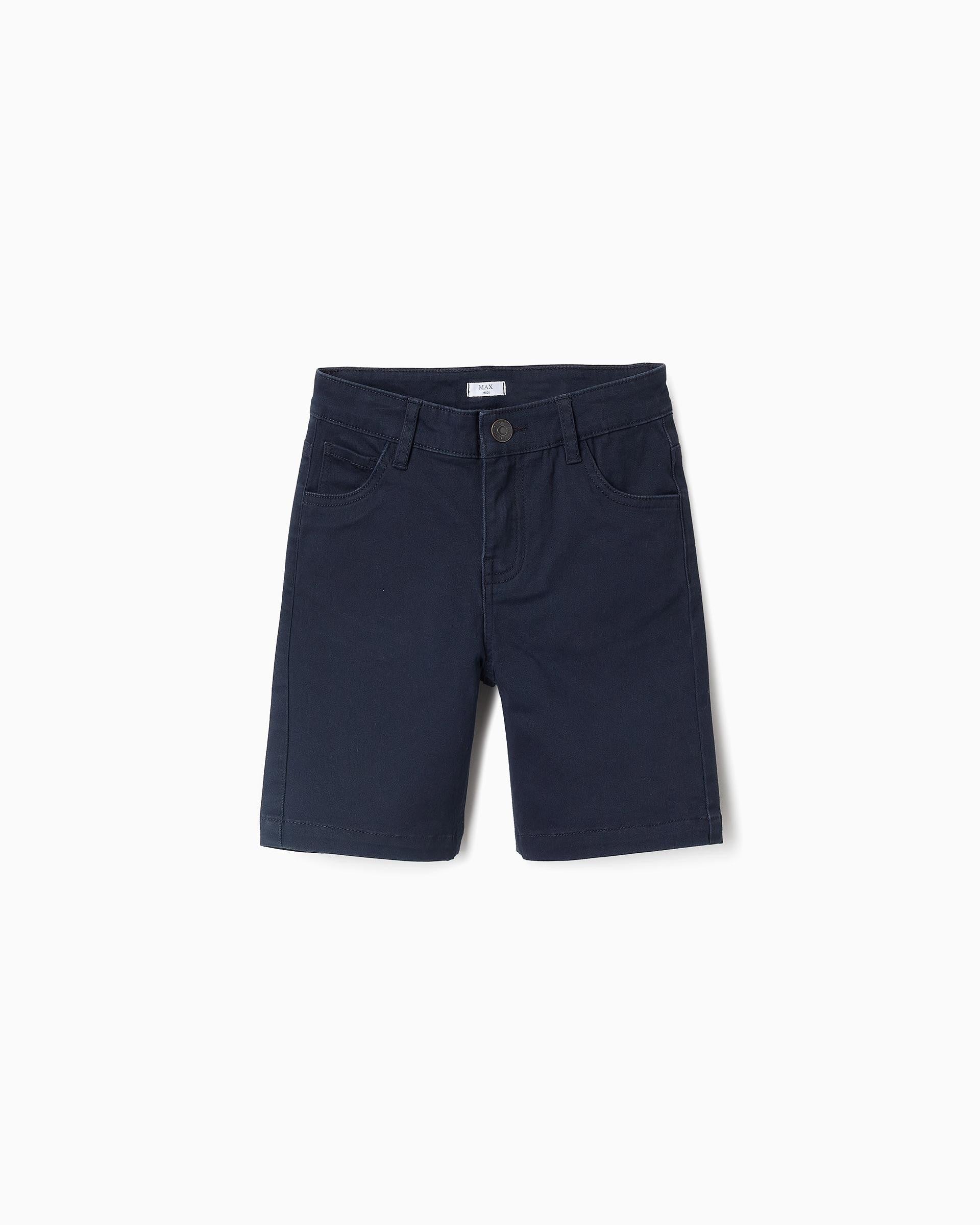Bermuda Twill Navy Zippy