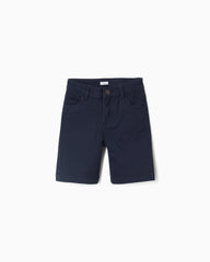 Bermuda Twill Navy Zippy