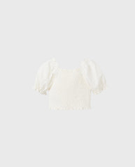 Blusa Resorte Bordado Blanco Zippy diseño