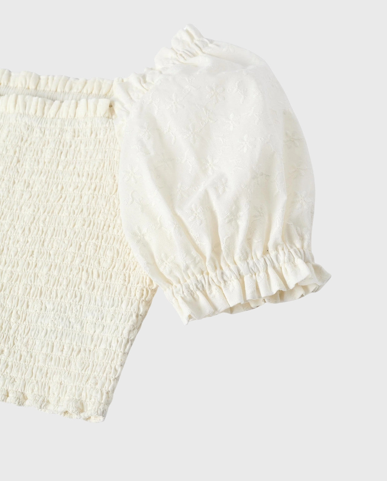 Blusa Resorte Bordado Blanco Zippy detalle