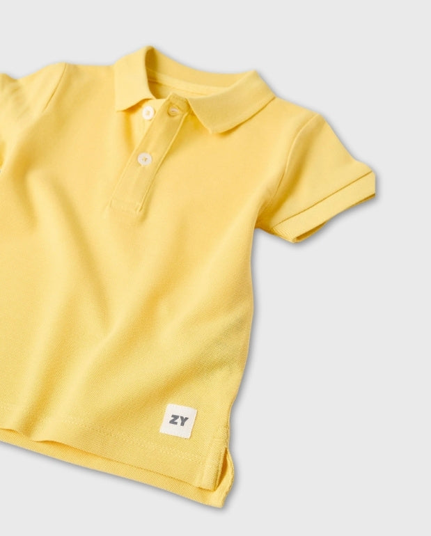 Polo Algodon Amarillo Zippy Detalle