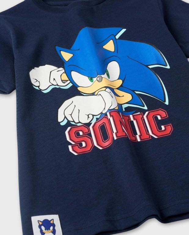 Camiseta Estampado Sonic Azul Zippy Estilo