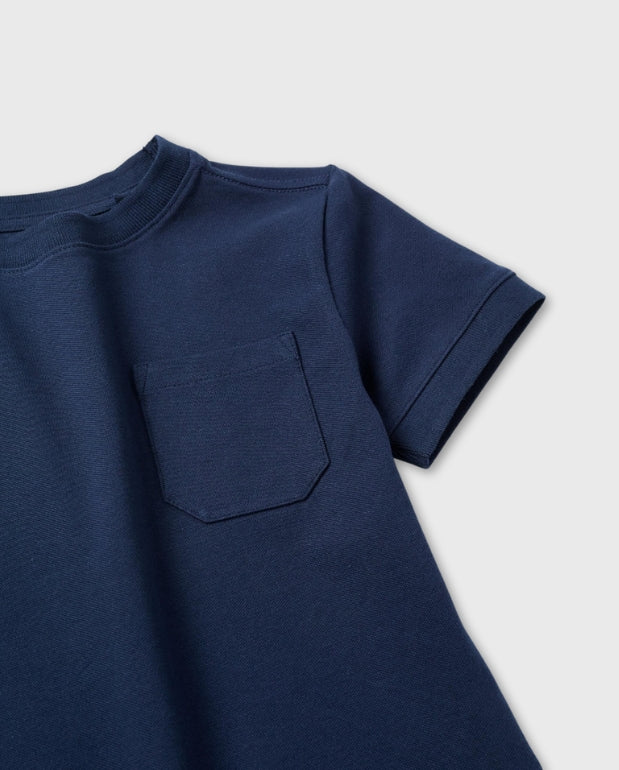 Camiseta Bolsillo Azul Zippy Detalle