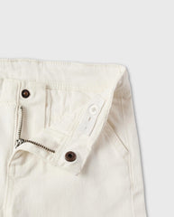 Bermuda Dril Clasica Blanco Zippy Detalle