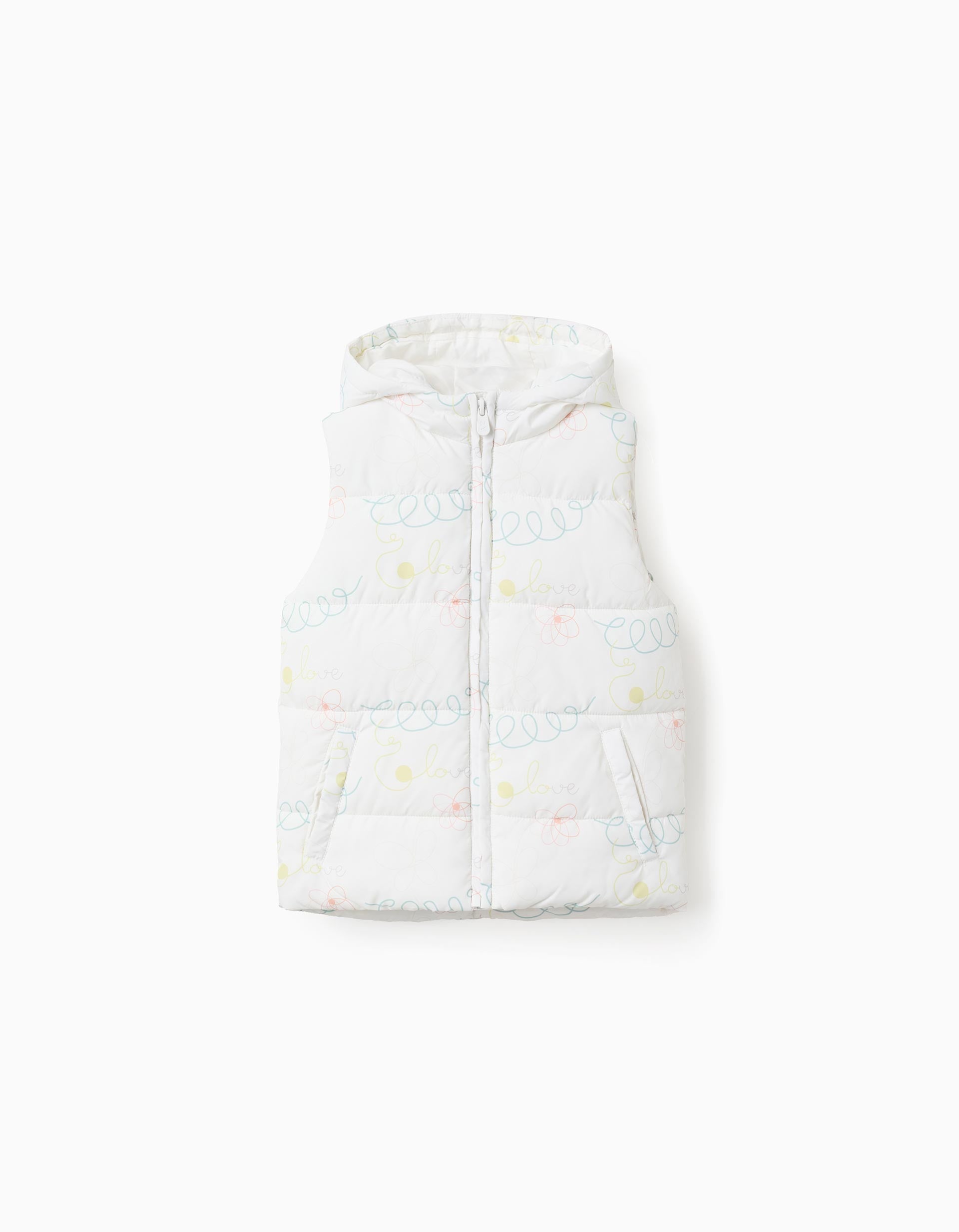 Chaleco Impermeable Blanco Zippy