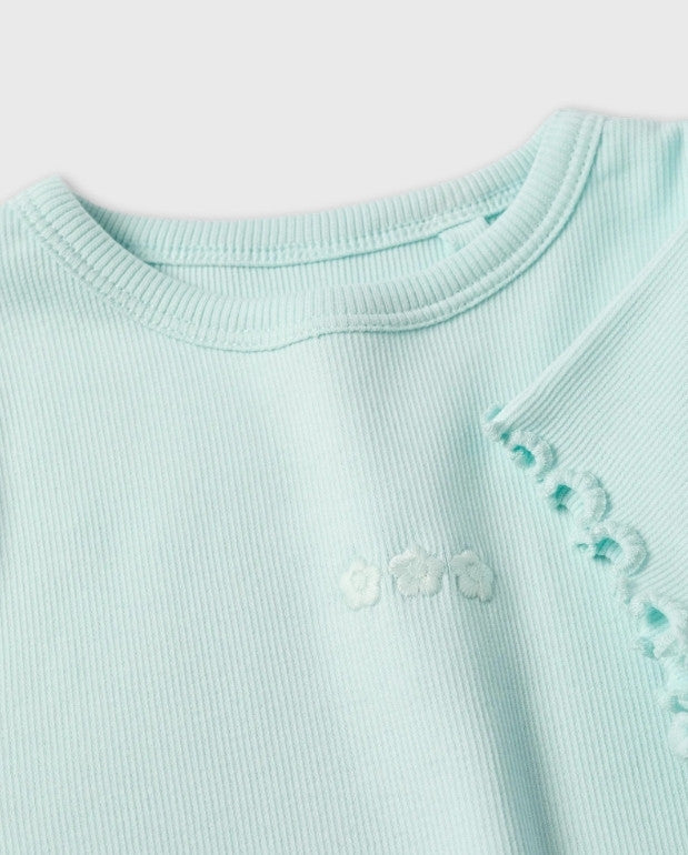 Blusa Bordado Flores Azul Zippy Detalle