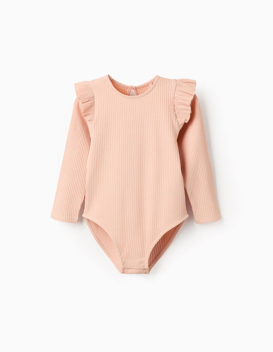Blusa Body Acanalado Rosa Pastel Zippy 