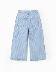 Pantalón Denim Líneas con Moña Zippy estilo