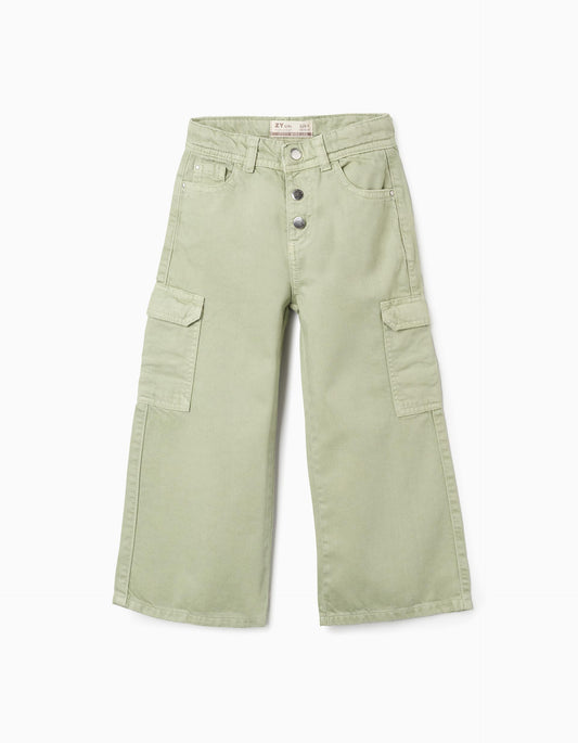 Pantalón Cargo Verde Menta Zippy