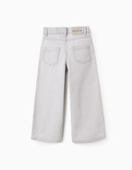 Detalle glitter luna pantalón gris niña