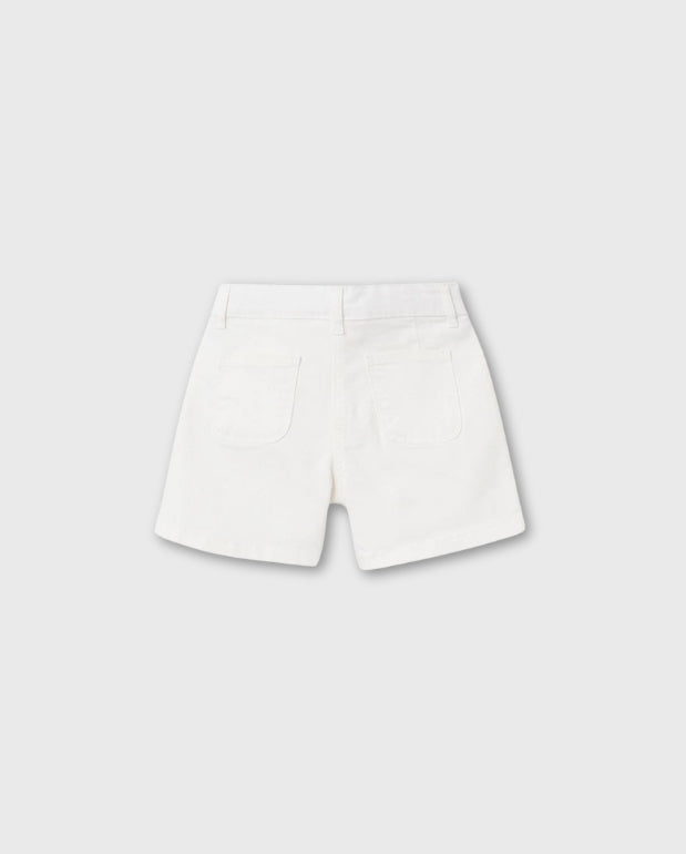 Falda Short Botones Blanco Zippy White