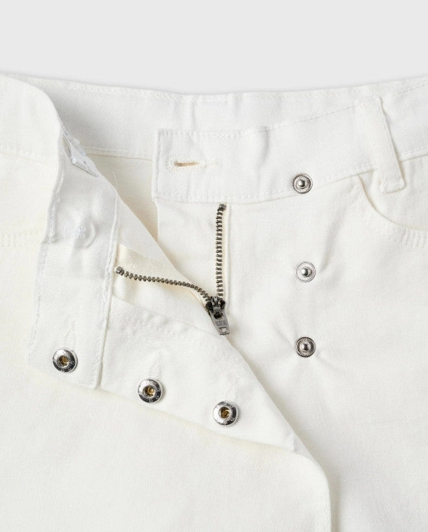 Falda Short Botones Blanco Zippy Detalle