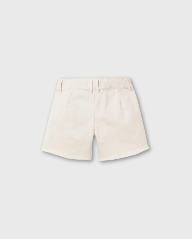 Short Flores Bordado Beige Zippy Moda