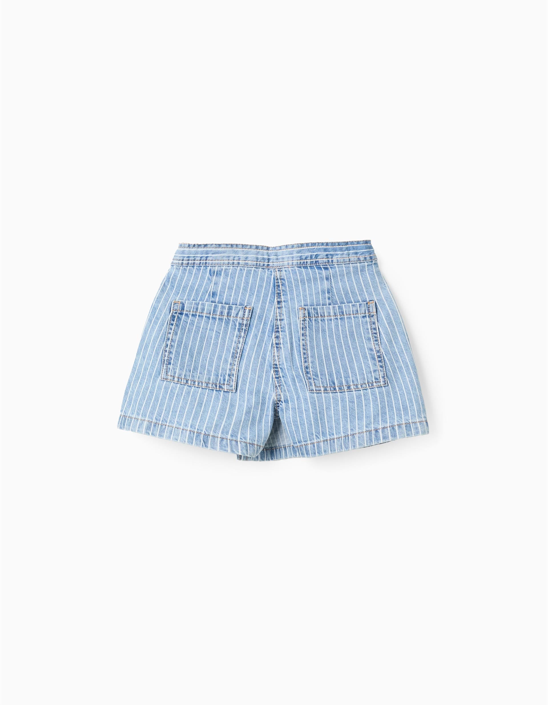 Falda Denim Líneas con Moña  Zippy estilo