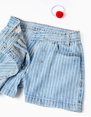 Falda Denim Líneas con Moña  Zippy Detalle